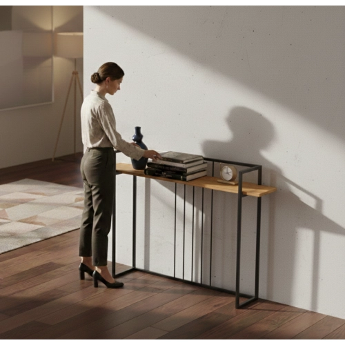 KONSOLA Z DREWNA LITEGO DĄB OLCHA JESION SKD-367